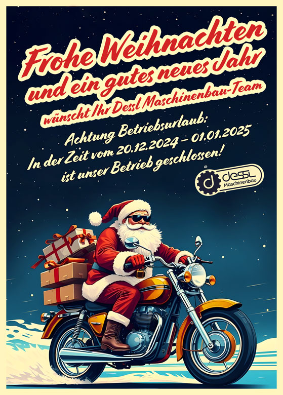 Weihnachtsmann auf Motorrad